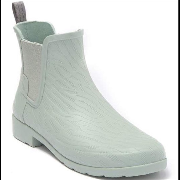 🆕 Madewell x HUNTER mint green ankle rain boots 7 - Picture 8 of 8